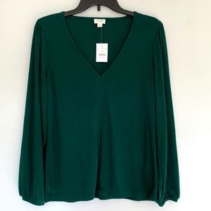 J Crew hunter green top